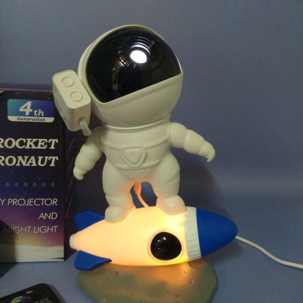 Ночник - проектор космонавт на ракете «Rocket astronaut Galactic projection» BL-HJ07 / 12 проекций 